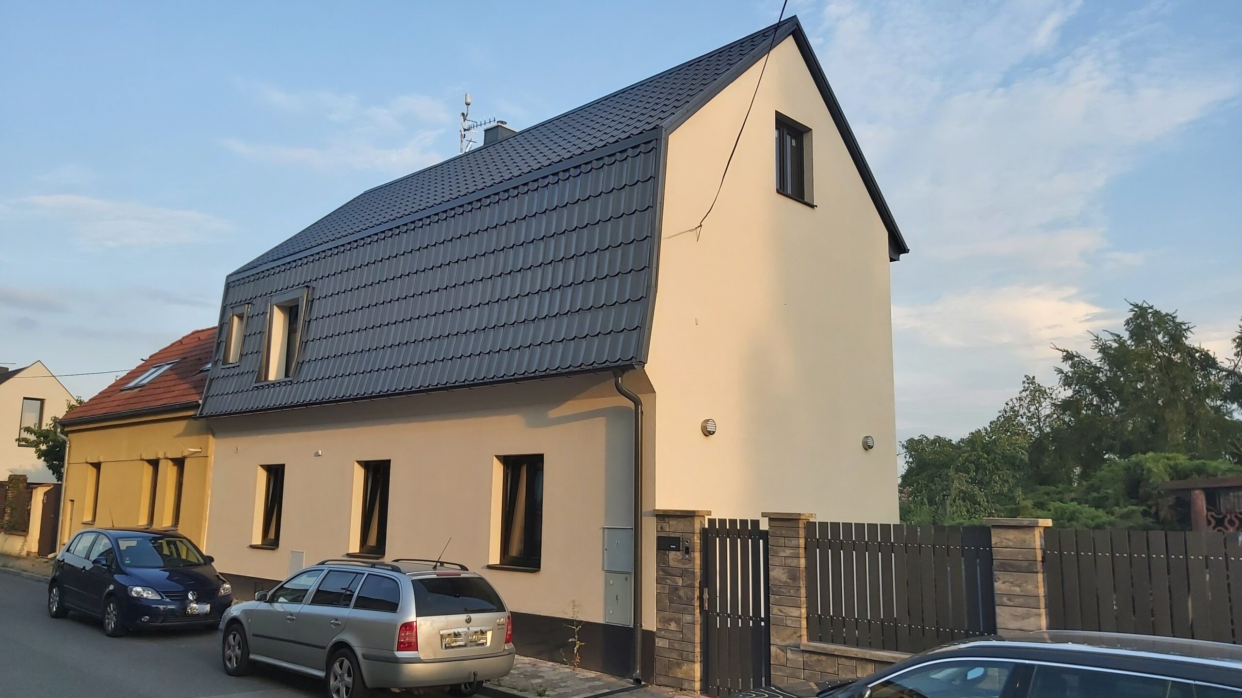 Modern renovated house exterior